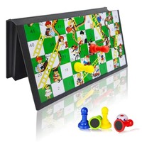 Jeu de société magnétique Serpents et Échelles, design pliable et portable, jeu de voyage léger, cadeau pour enfants et adultes