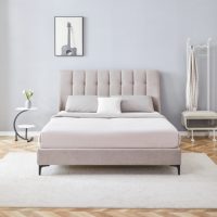 Cadre de lit en bois moderne et exclusif sur mesure, directement de l'usine, pour un ensemble de chambre à coucher contemporain et personnalisé