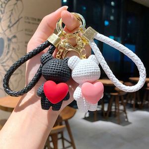 Wholesale Love Bear PVC Keychain Cute Bear 3D Resin Cartoon Keychain <b>Bag</b> Charm Couple <b>Gift</b> Animal Bear Keychain - Product Image 5