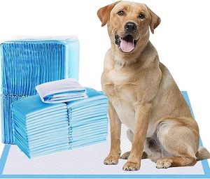 (L 60*60, 40 pièces) Tapis absorbant jetable pour animaux de compagnie, couches d'apprentissage de la propreté en coton anti-fuite pour chiots et chiens - Product Image 2