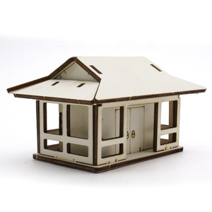 Kit de modelo de casa miniatura de madera para niños, juguete de arquitectura educativo STEM para edades de 7 a 9 años - Product Image 1