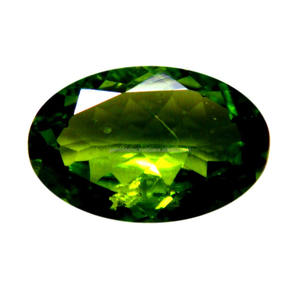 Pierres précieuses de péridot naturel en gros, 9x9 mm, coupe coussin/ovale facettée, pierres brutes pour la fabrication de bijoux |   Certifié vert par un tiers - Product Image 6