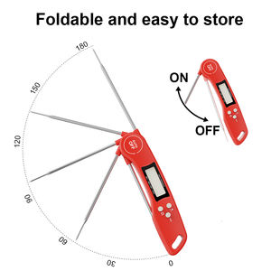 Thermomètre alimentaire numérique BQ à lecture rapide et précise, en plastique, magnétique, multicolore, pour viande et four, avec écran LCD rétroéclairé - Product Image 2