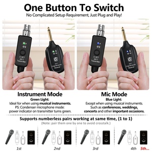 Microphone filaire XLR à condensateur dynamique 48V A811 avec transmission sans fil 2.4G pour instruments de <span class=keywords><strong>musique</strong></span> - Product Image 3