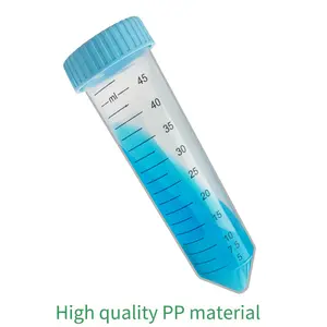 Laboratory Custom Scale Plastic Conical Bottom Blood Test Graduated Falcon Disposable Sterile 50ml Centrifuge Tube