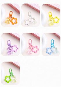 Fashion Candy Color Star Keychain <b>Gummy</b> <b>Bear</b> Keychain Acrylic Y2K Key Chains Phone Charm Pendent Resin Transparent <b>Bear</b> Keychain - Product Image 3