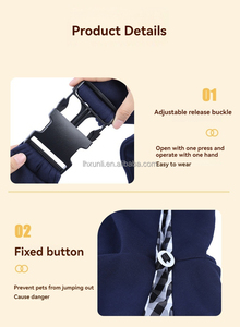 Borsa a Tracolla per Animali Domestici, Zaino Portatile per Gatti e Cani, per Viaggi all'Aperto con Cinghie Regolabili - Product Image 5