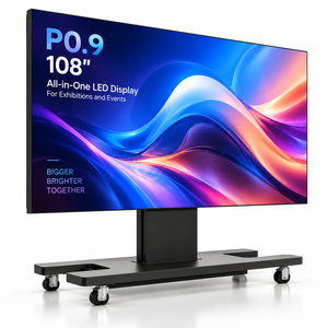 Écran LED pliable et relevable de 108 pouces P0.9, écran LED sans soudure sur roues pour stand d'exposition et salle d'exposition de musée, affichage intérieur - Product Image 5