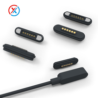 Connecteur magnétique étanche 2-9 broches à ressort mâle-femelle plaqué or 3A 2,54 mm Câble magnétique Pogo Pin