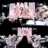 Voilage de mariage élégant en tissu extensible de soie artificielle, toile de fond décorative pour plafond de salle de mariage et scène