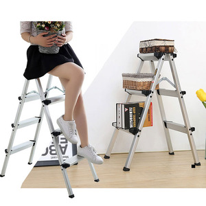 Plataforma de Trabajo, Taburete Escalera Plegable, Estante Estable, Aluminio Plegable con Certificación EN131, Capacidad de Carga de 150 kg, Interior/Exterior, para Camping - Product Image 6