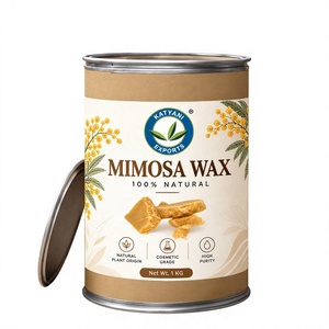 Cire florale naturelle de Mimosa 1KG pour formules de savons et soins corporels, cire cosmétique botanique d'Acacia Decurrens du Madhya Pradesh - Product Image 1