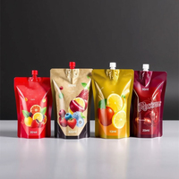 Sac d'emballage liquide rechargeable en gros pour boissons avec bec verseur en aluminium