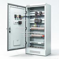 Armoire de contrôle de distribution d'énergie électrique WANZHOU XL-21, protection IP55, serrure hybride, boîte de distribution d'énergie 100A