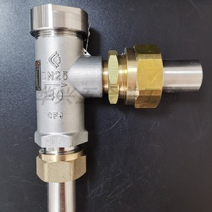 Válvula de Seguridad Dn25 40 Bar Roscada para Uso con Nitrógeno Líquido, Material CF3 - Product Image 1