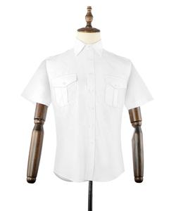 Camicia Casual bianca pilota uniforme per gli uomini manica lunga e corta traspirante per la stagione primaverile per i capitani delle compagnie aeree - Product Image 2