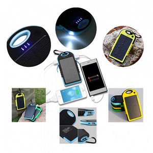Banque D'énergie solaire 5000mah Téléphone Portable Batterie Chargeur Double Usb Led avec <span class=keywords><strong>Crochet</strong></span> D'<span class=keywords><strong>escalade</strong></span> - Product Image 6