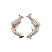 Downpipe Knalpot Baja Tahan Karat Berkinerja Tinggi dengan Konverter Katalis Cocok untuk Audi S5 B7 4.2