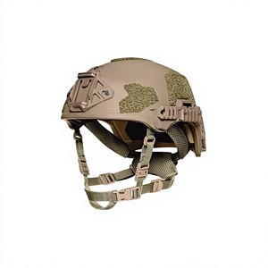 Casque tactique de type V Coyote Tan sans fentes, suspension à 6 points, conception modulaire, protection contre les impacts, système de rail ARC - Product Image 1