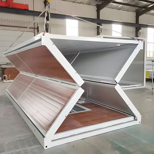 Có thể gập lại đơn vị văn phòng di động cabin Tiny nhà nhanh chóng phẳng gói gấp ra lưu trữ mở rộng container nhà prefab gấp nhà - Product Image 5