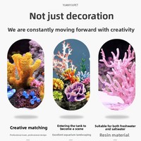 Décor lumineux de récif corallien pour aquarium, simulation de paysage marin, ornement de scène sirène pour aquarium de poissons