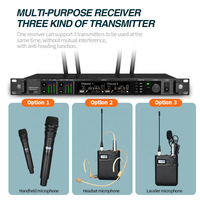 Haute qualité AD4D cardioïde micro portable UHF double canal véritable diversité système de Microphone sans fil numérique KSM9 pour Studio