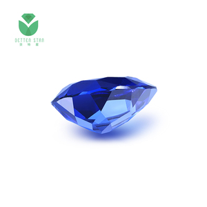 Bán Chạy Đá Quý Sapphire Phòng Thí Nghiệm Hình Quả Lê Đá Quý Tổng Hợp Rời Cỡ Carat Đá Quý Màu Xanh Dương Để Làm Trang Sức - Product Image 2