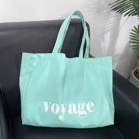 Sac fourre-tout portable en coton recyclé épais avec fermeture éclair, idéal pour le shopping et les voyages, personnalisable, grand sac à bandoulière