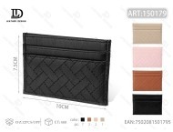 Portacarte rettangolare in poliestere di alta qualità con ricamo intrecciato per carte - Product Image 1