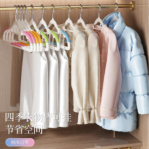 Cintre à vêtements antidérapant Youna avec coussinets d'épaule colorés pour armoire et séchoir - Product Image 5