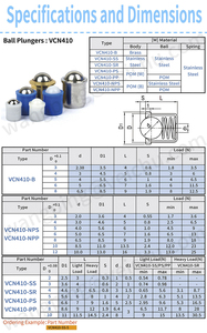 VCN410-<span class=keywords><strong>SS</strong></span>/SR đầy đủ thép không gỉ mùa xuân bóng pit tông ánh sáng/tải nặng Fastener nhà máy trực tiếp giá - Product Image 3