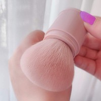 Pinceau à blush et poudre rétractable JLY, grand format, emballage individuel, pour fixer le maquillage, pinceau de maquillage portable pour les voyages