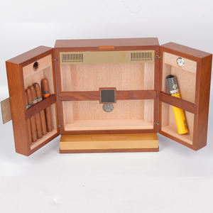 American Style High-End Cedar Wood Handmade Cigar Box Luxury Desktop Humidor Lacquer Technique Custom Logo <b>Display</b> Case Travel - Product Image 2