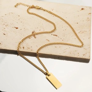 인기 판매 남녀 공용 18K 금도금 스테인리스 스틸 패션 체인 목걸이 - Product Image 1