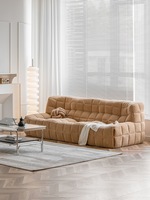 Canapé Kashima de designer en tissu de velours côtelé Caterpillar, style rétro nordique, pour salon et petit appartement