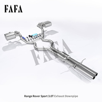 Pour Range Rover Sport 3.0T système d'échappement de voiture dans la section centrale et arrière catback tuyau d'échappement silencieux de soupape électrique