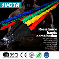 SUCTA Ensemble de 11 bandes de résistance portables en sangle et latex pour entraînement sportif et fitness avec sacs pour le yoga et les exercices