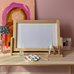 Caballete de mesa de juguete de dibujo Montessori educativo 4 en 1 con tablero de garabatos <span class=keywords><strong>transparente</strong></span>, tablero de juguete de pizarra - Product Image 3