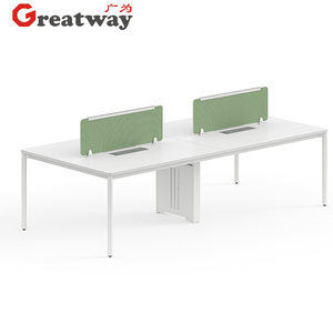 Greatway, muebles de oficina blancos modernos, 1, <span class=keywords><strong>2</strong></span>, 4, 6, 8 plazas para Persona, estación de trabajo de oficina, escritorio en Escritorio de oficina - Product Image 4