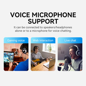 <span class=keywords><strong>Carte</strong></span> son externe USB 2.0, adaptateur audio auxiliaire 3,5 mm pour ordinateur portable, PC, <span class=keywords><strong>PS4</strong></span>, PS5, convertisseur stéréo pour écouteurs et micro, plug and play - Product Image 2