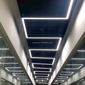 RONSE personalizzato Anti-abbagliamento illuminazione commerciale moderno lungo pendente ufficio sospensione LED in alluminio luci lineari collegabili - Product Image 2