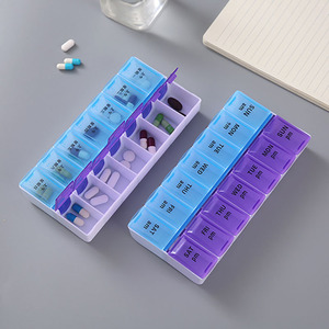 Hộp Đựng Thuốc Bằng Nhựa Hộp Đựng Thuốc 7 Ngày <span class=keywords><strong>2</strong></span> Lần 14 Ngăn Trong Tuần Hộp Đựng Thuốc Bằng Nhựa Hộp Sắp Xếp Du Lịch - Product Image 4