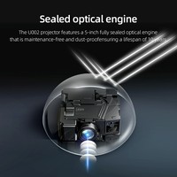 Mini Proyector de Video LCD Portátil 1080p 4K para Cine en Casa, con Corrección Trapezoidal Automática, Tiro Corto, DLP, Android 12 U002