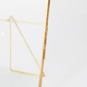 クリエイティブ三角ブラケット真鍮ガラス額縁シンプルで簡潔な金属フレーム標本手描きディスプレイ家の装飾