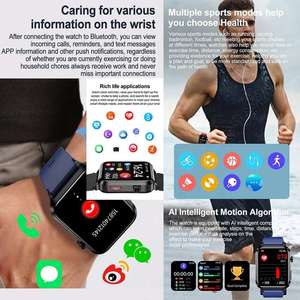 Montre connectée de luxe S11 avec mesure de la pression artérielle et ECG, test précis par pompe à air de type ballon, suivi d'activité physique - Product Image 6