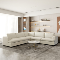 Sofá Modular Seccional de Esponja Bouclé Moderno y Minimalista ATUNUS, Sofá en Forma de U y L de Combinación Libre, Juego de Sofás Cloud