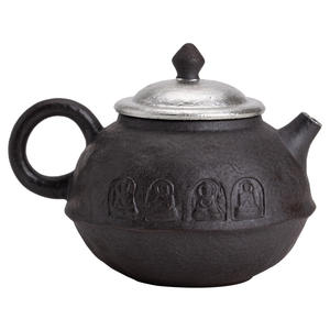 Японский горшок из старой каменной глины, керамический горшок ручной работы, серебряный позолоченный чайник, домашний чайный набор, можно заваривать устройство для приготовления чая - Product Image 5