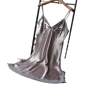 En Stock Lencería Sexy de Color Sólido, Pijama Sexy, Camisola de Encaje para Mujer - Product Image 5