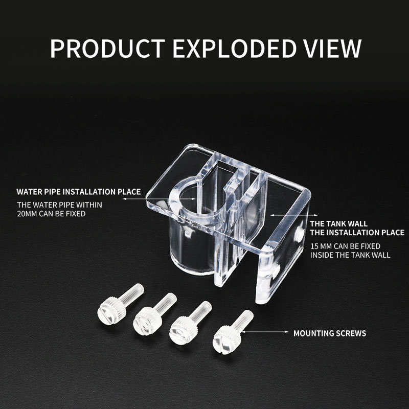 ZRDR Acrylic Aquarium Hose Air Tube Fixing Clip Clamps Holder Glass Fish Tank Filter Filtration Mount water pipe Hanger Clip