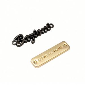 Accessoires de couture personnalisés, étiquette de marque en métal doré pour les étiquettes de vêtements, étiquettes en métal - Product Image 6